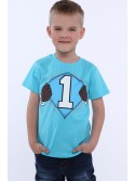 Boy\'s T-shirt with a number, blue NDZ4478 - Online store - Boutique